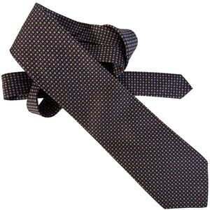 Brooks Brothers Makers Silk Tie Navy Blue Red Yellow Geometric Ivy USA 58x3.75